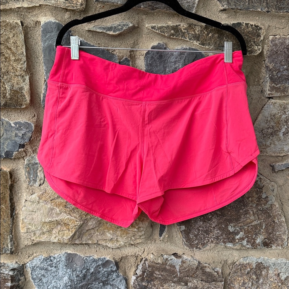 Lululemon Speed Up Shorts Pink Size 12 Tall Athletic Running Lined Lightweight